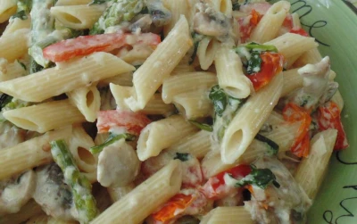 Creamy Penne Pasta - Veggies