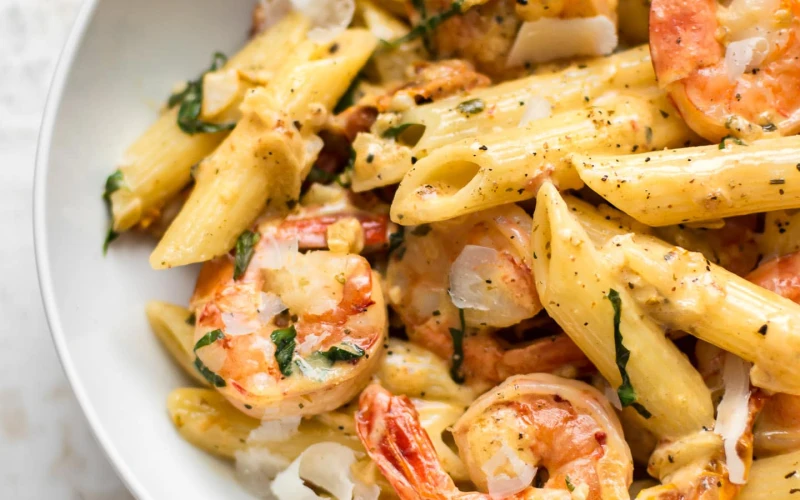 Creamy Prawns Penne Pasta