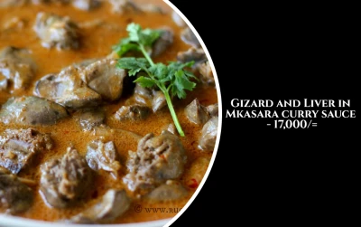 Gizard and Liver in Mkasara Curry Souce